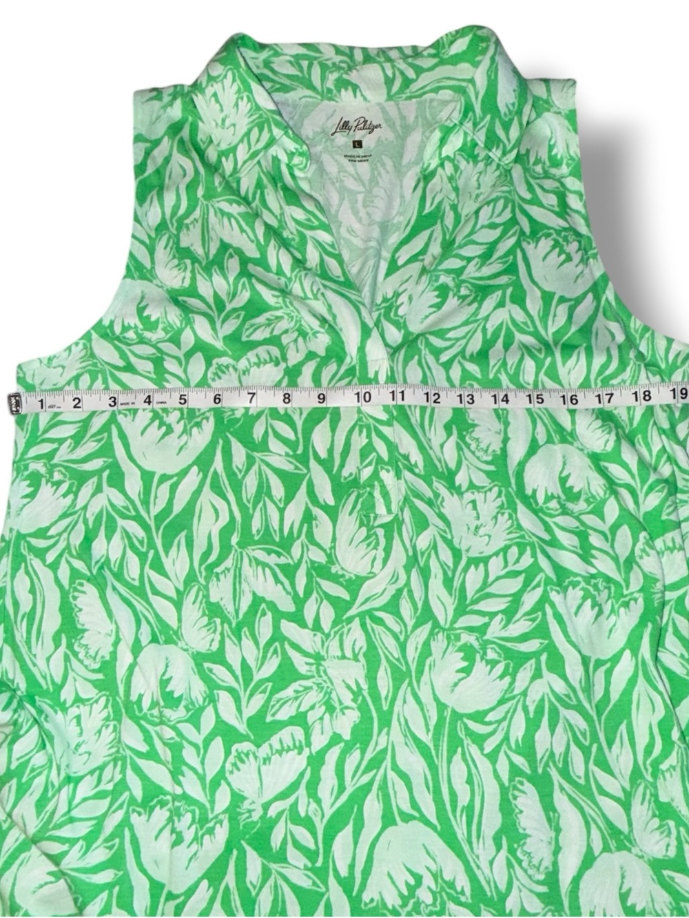 LILLY PULITZER Riegan Dress Fauna Green Tulip to Tango - Large - Picture 8 of 11